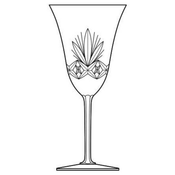 Tritschler Winterhal STRAUB, Set of 6 Claret/Red Wine Glasses, 6” Etched - Picture 3 of 6